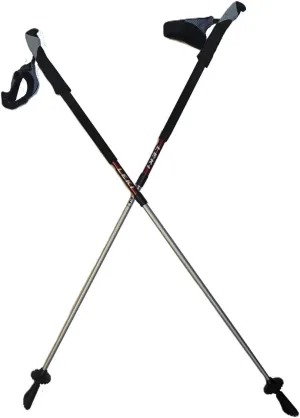 LEKI Nordic Walking Walker Unlimited Fully Adjustable Walking Pole 100-130cm Red