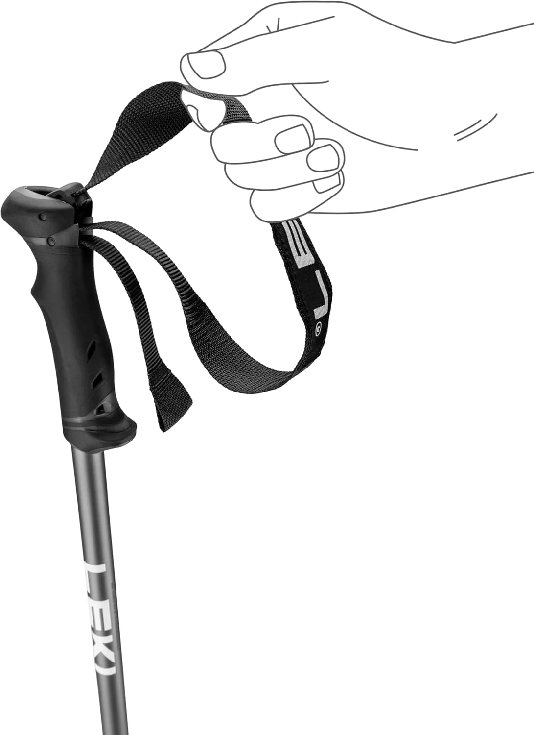 LEKI QNTM Lightweight Aluminum Ski Poles for Downhill Skiing