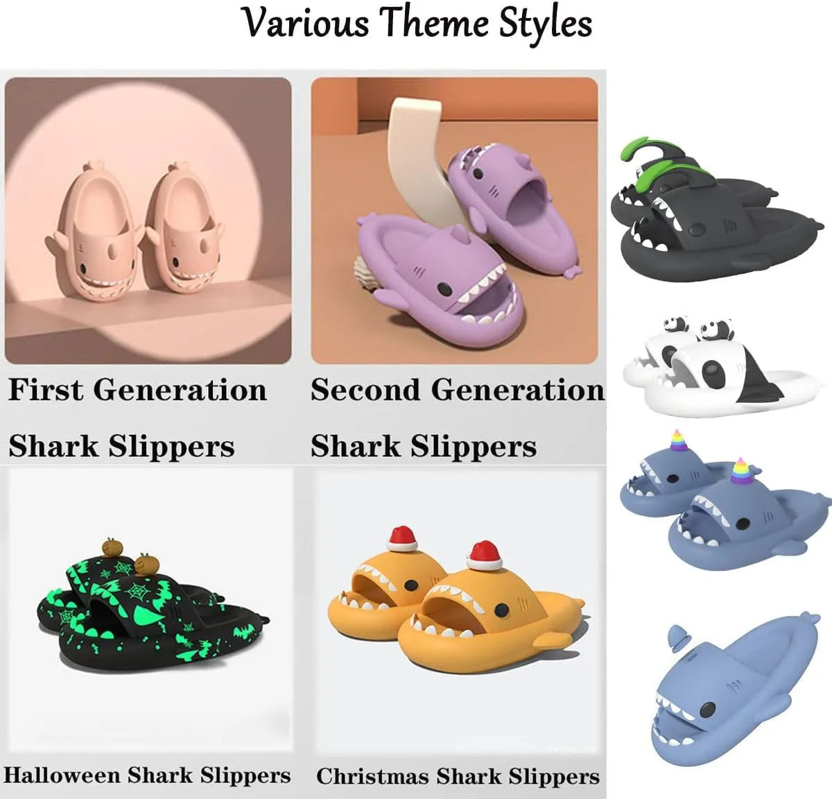 LELEBEAR Shark Slides Replacement Fins Ice Cream Cone, Aleta de Sharklas, 2 Pairs Shark Slides Replacement Top Fins