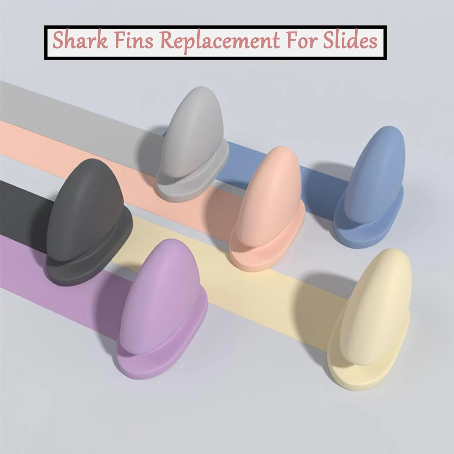 LELEBEAR Shark Slides Replacement Fins Ice Cream Cone, Aleta de Sharklas, 2 Pairs Shark Slides Replacement Top Fins