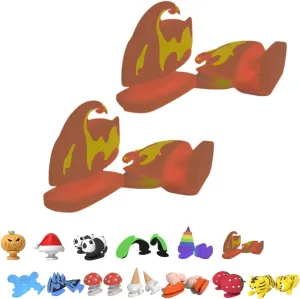 LELEBEAR Shark Slides Replacement Fins Ice Cream Cone, Aleta de Sharklas, 2 Pairs Shark Slides Replacement Top Fins