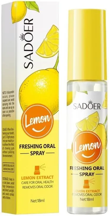 Lemon Fresh Travel, Breath Freshening Oral Spray, Portable Convenience, Clear, 18 ml