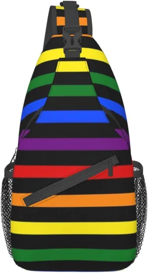 LGBT Gay Pride Sling Bag,Multipurpose Crossbody Backpack Shoulder Chest Bag for Women Men Travel Hiking Daypack