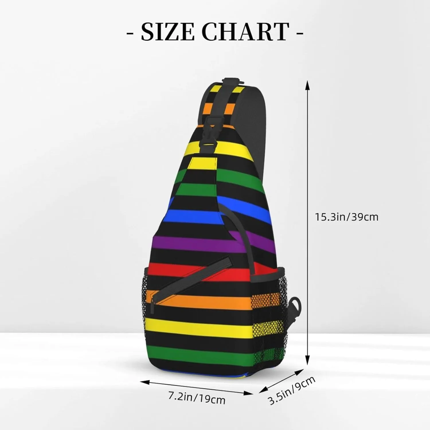 LGBT Gay Pride Sling Bag,Multipurpose Crossbody Backpack Shoulder Chest Bag for Women Men Travel Hiking Daypack