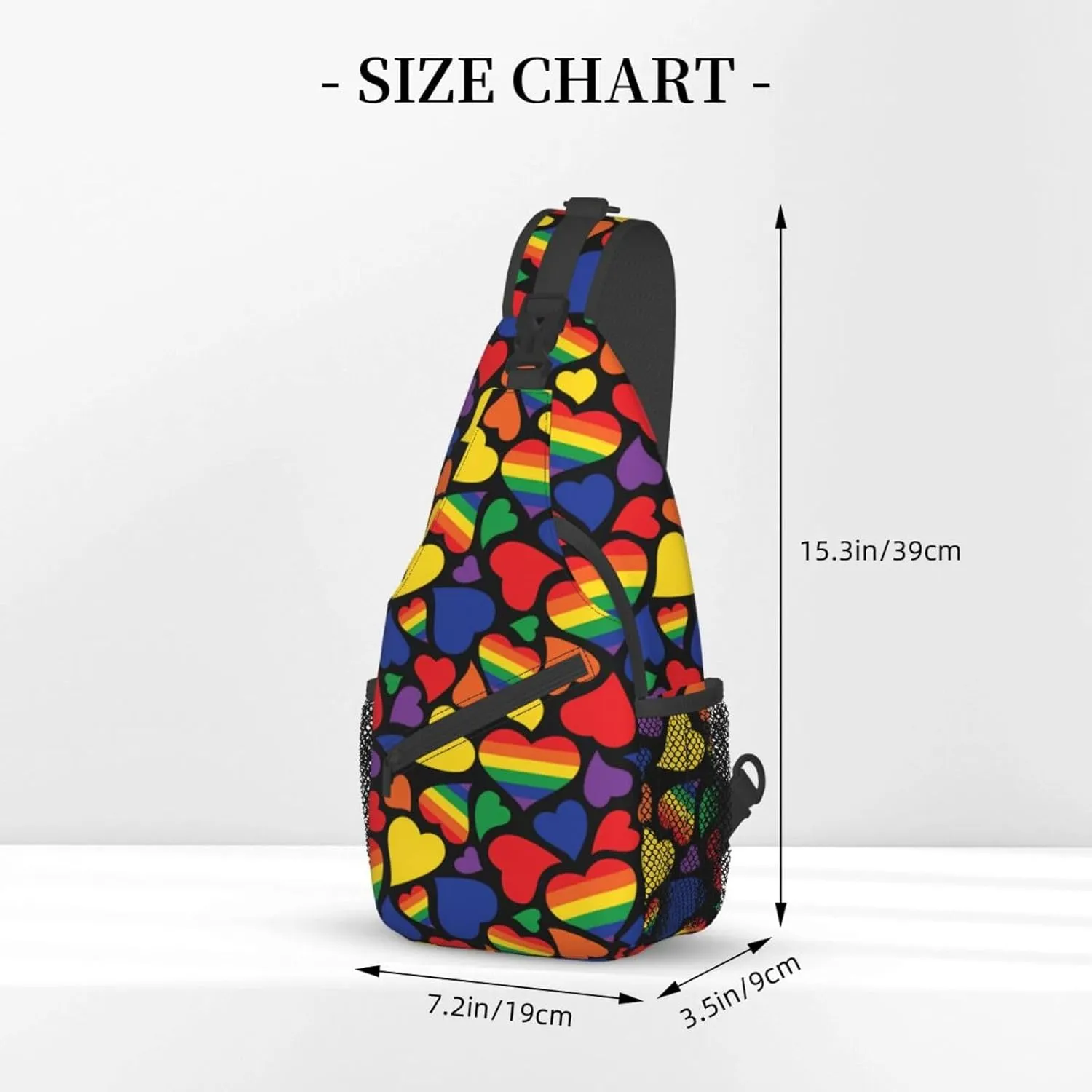 LGBT Gay Pride Sling Bag,Multipurpose Crossbody Backpack Shoulder Chest Bag for Women Men Travel Hiking Daypack