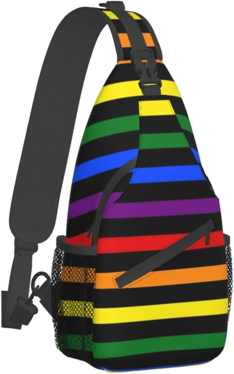 LGBT Gay Pride Sling Bag,Multipurpose Crossbody Backpack Shoulder Chest Bag for Women Men Travel Hiking Daypack