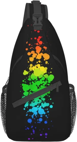 LGBT Pride Flag Sling Backpack,Casual Crossbody Shoulder Backpack Adjustable Sling Bag Chest Daypack for Men Women