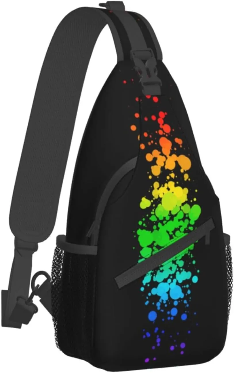 LGBT Pride Flag Sling Backpack,Casual Crossbody Shoulder Backpack Adjustable Sling Bag Chest Daypack for Men Women