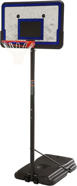 Lifetime Height Adjustable Portable Basketball System, 44 Inch Backboard