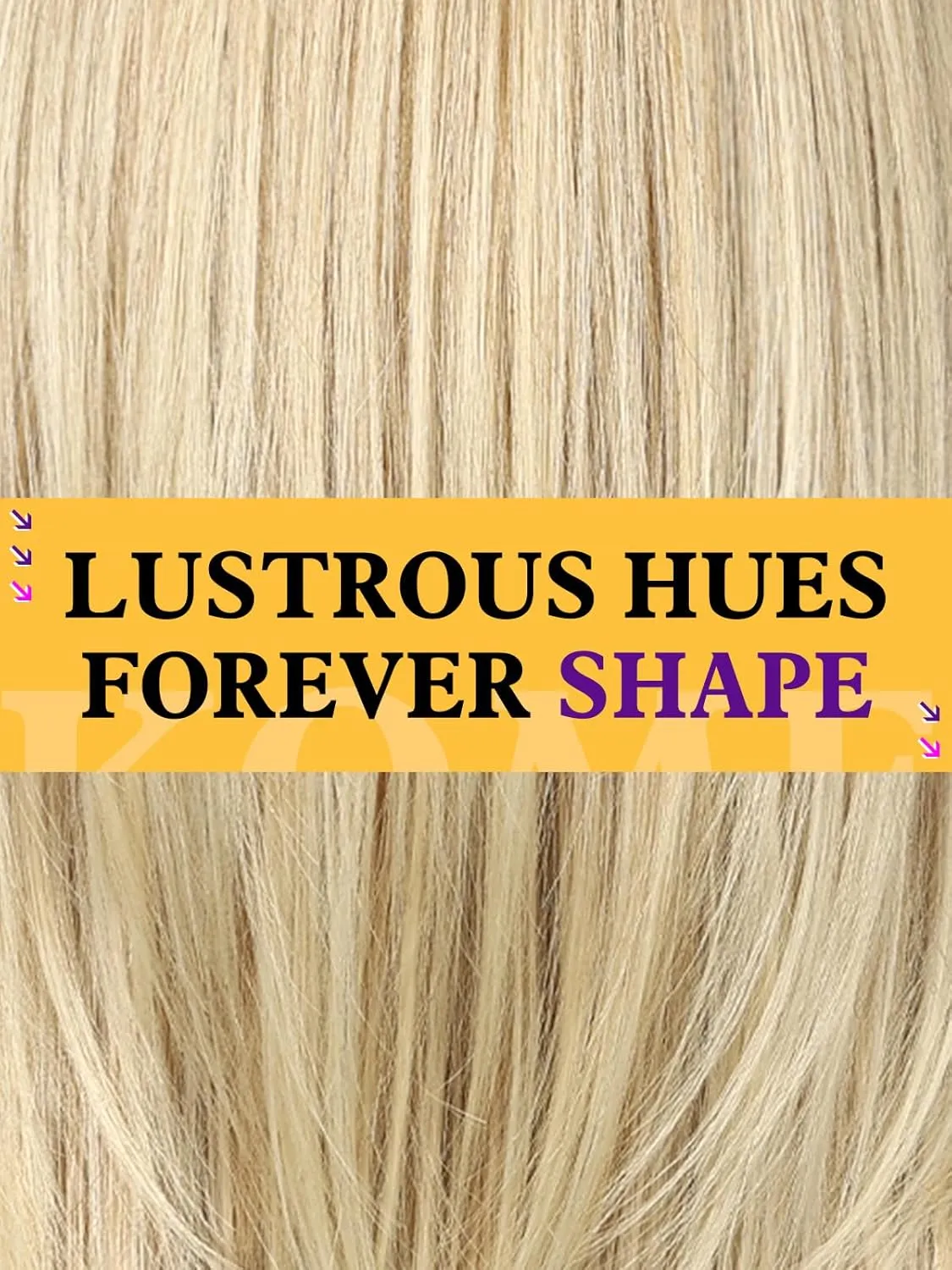 Light Blonde Mixed Long Layered Straight Wig with Bangs for Women,Synthetic Heat Resistant Natural Looking Hair Wig for Party Cosplay Dality Use 18IN