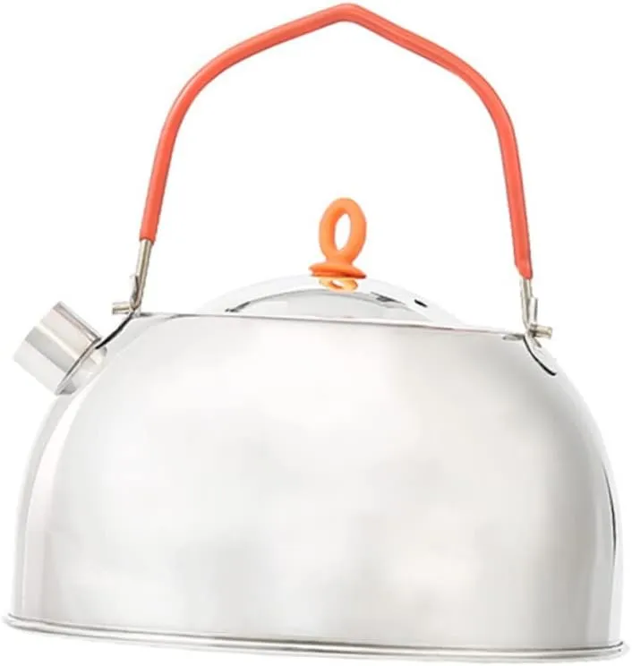 Lightweight 0.6l Mini Tea Pot Portable Kettle for Outdoor Camping Hiking Stainless Steel