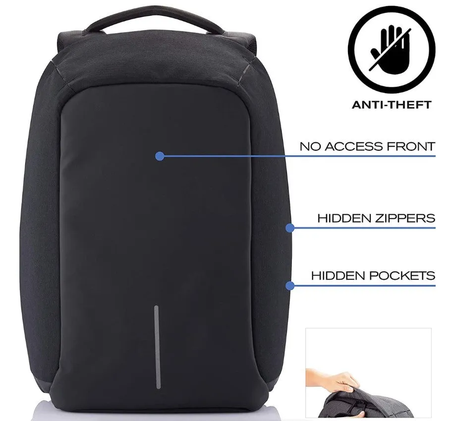 Lightweight Anti-Theft Waterproof Backpack with USB Port