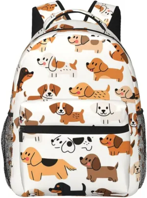 Lightweight Backpack for Gym Travel Bicycle - Big Capacity Multipurpose Anti-Theft Carry On Bag, Funny Dogs Art Travel Hiking Bag & Day Pack