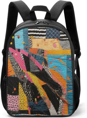 Lightweight Backpacks Cute Travel Bag Durable A Colorful Quilt Printing Small Travel Backpack For Women & Men