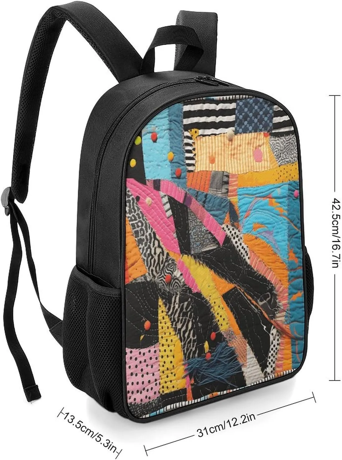 Lightweight Backpacks Cute Travel Bag Durable A Colorful Quilt Printing Small Travel Backpack For Women & Men
