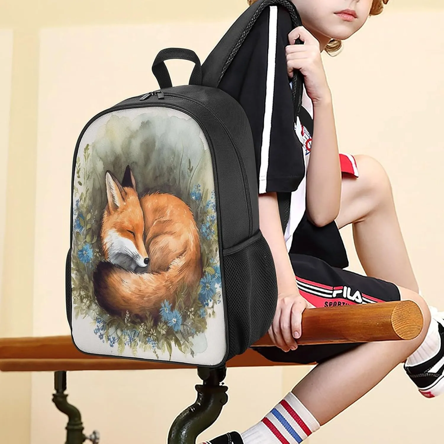 Lightweight Backpacks Cute Travel Bag Durable A Sleeping Creature Printing Small Travel Backpack For Women & Men