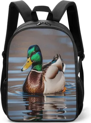Lightweight Backpacks Cute Travel Bag Durable Anas Platyrhynchos Printing Small Travel Backpack For Women & Men