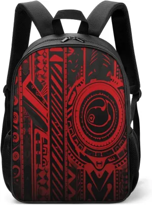 Lightweight Backpacks Cute Travel Bag Durable Black And Red Printing Small Travel Backpack For Women & Men