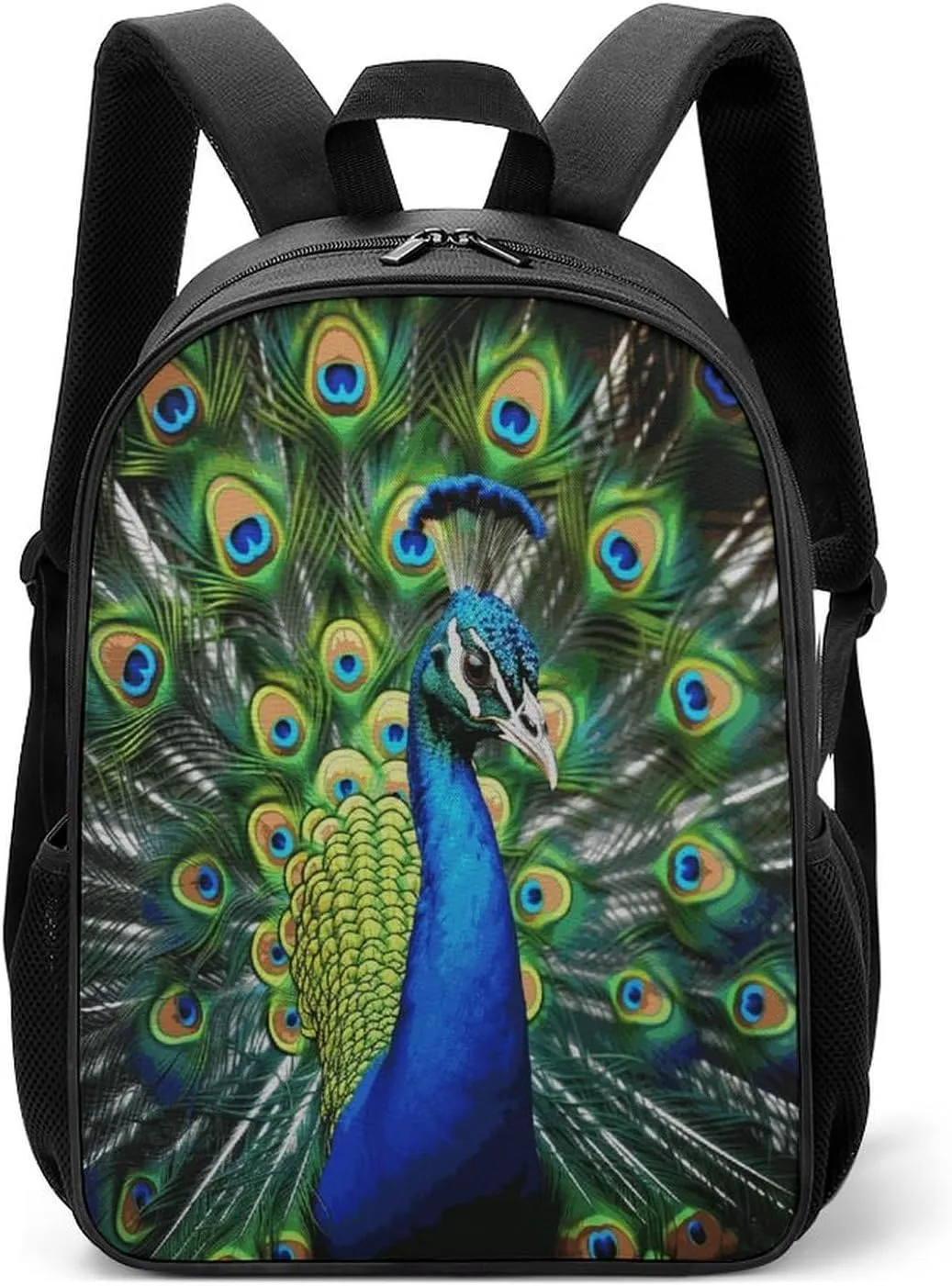 Lightweight Backpacks Cute Travel Bag Durable Blue Peacock Printing Small Travel Backpack For Women & Men
