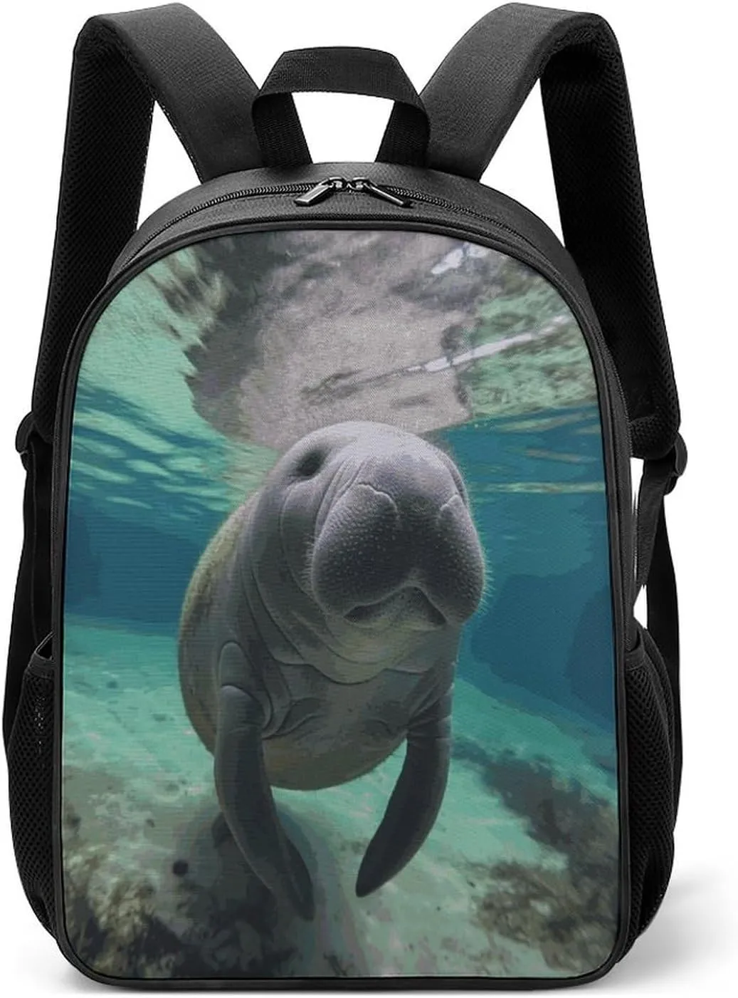 Lightweight Backpacks Cute Travel Bag Durable Cute Sea Animal Manatee Printing Small Travel Backpack For Women & Men