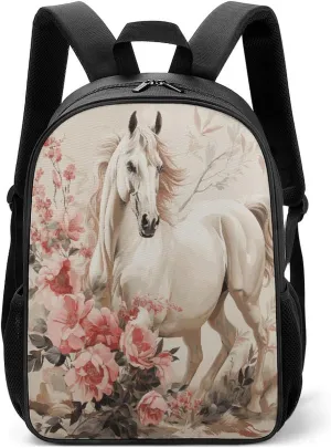 Lightweight Backpacks Cute Travel Bag Durable Horse Image Printing Small Travel Backpack For Women & Men