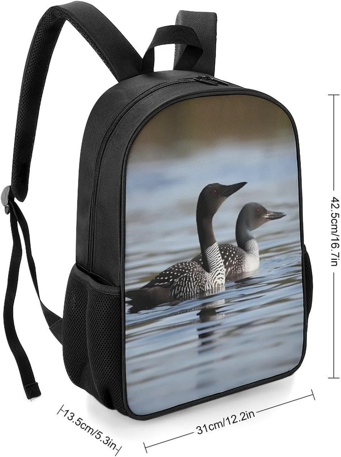 Lightweight Backpacks Cute Travel Bag Durable Loon Birds Printing Small Travel Backpack For Women & Men