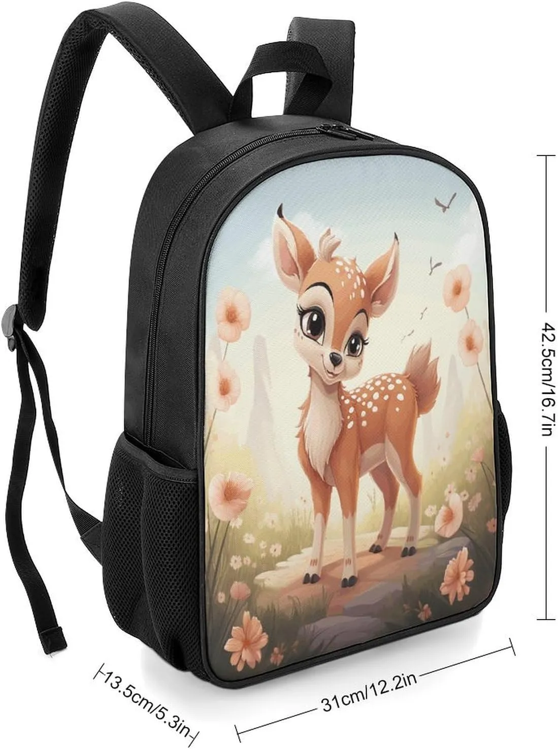 Lightweight Backpacks Cute Travel Bag Durable Lovely Deer Printing Small Travel Backpack For Women & Men