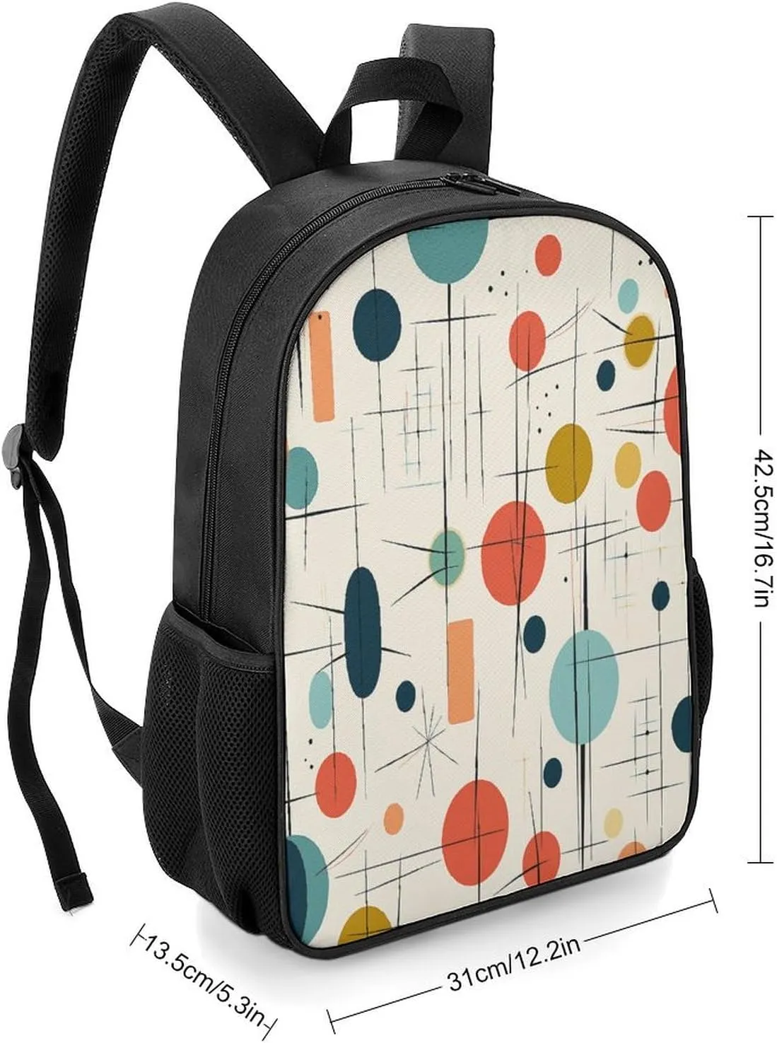 Lightweight Backpacks Cute Travel Bag Durable Modern Mid Century Printing Small Travel Backpack For Women & Men