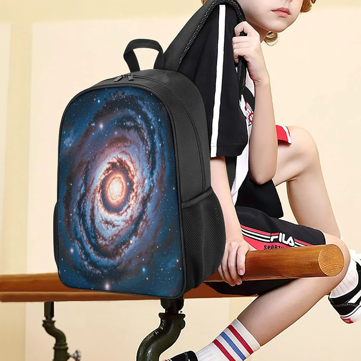 Lightweight Backpacks Cute Travel Bag Durable Planet Stars And Galaxy Printing Small Travel Backpack For Women & Men