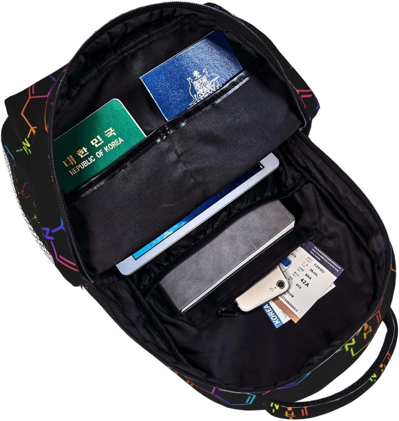 Lightweight Bookbag Molecule Acid Psychedelic Chemistry Premium Backpack