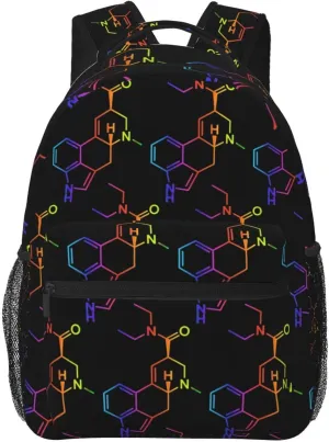 Lightweight Bookbag Molecule Acid Psychedelic Chemistry Premium Backpack