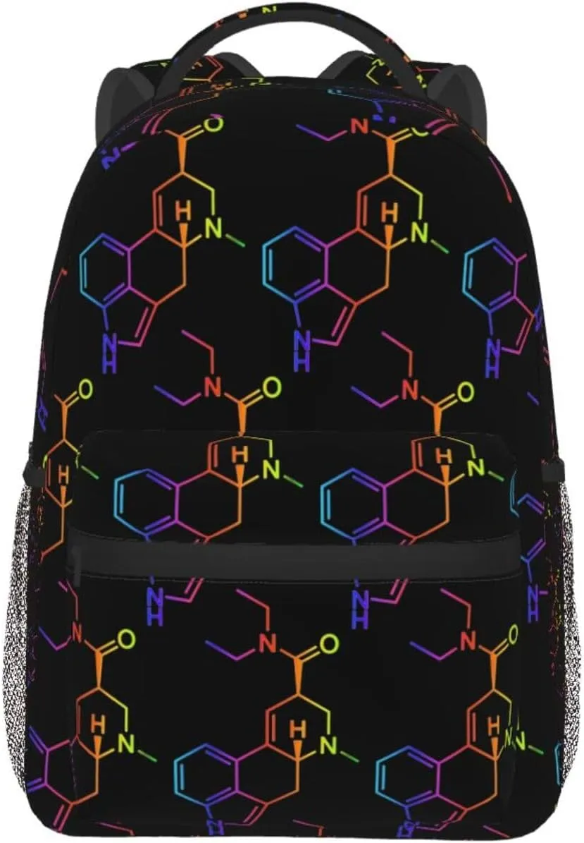 Lightweight Bookbag Molecule Acid Psychedelic Chemistry Premium Backpack