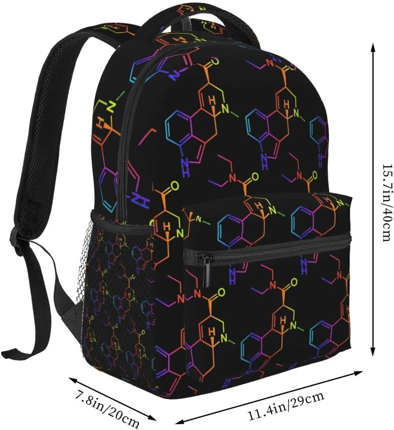 Lightweight Bookbag Molecule Acid Psychedelic Chemistry Premium Backpack