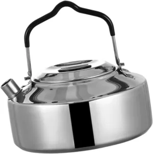 Lightweight Camping Kettle Stainless Steel Tea Kettle Kitchenware Coffee Pot Compact Tea Pot Water Boiler for Travel Picnic Campfire Hiking