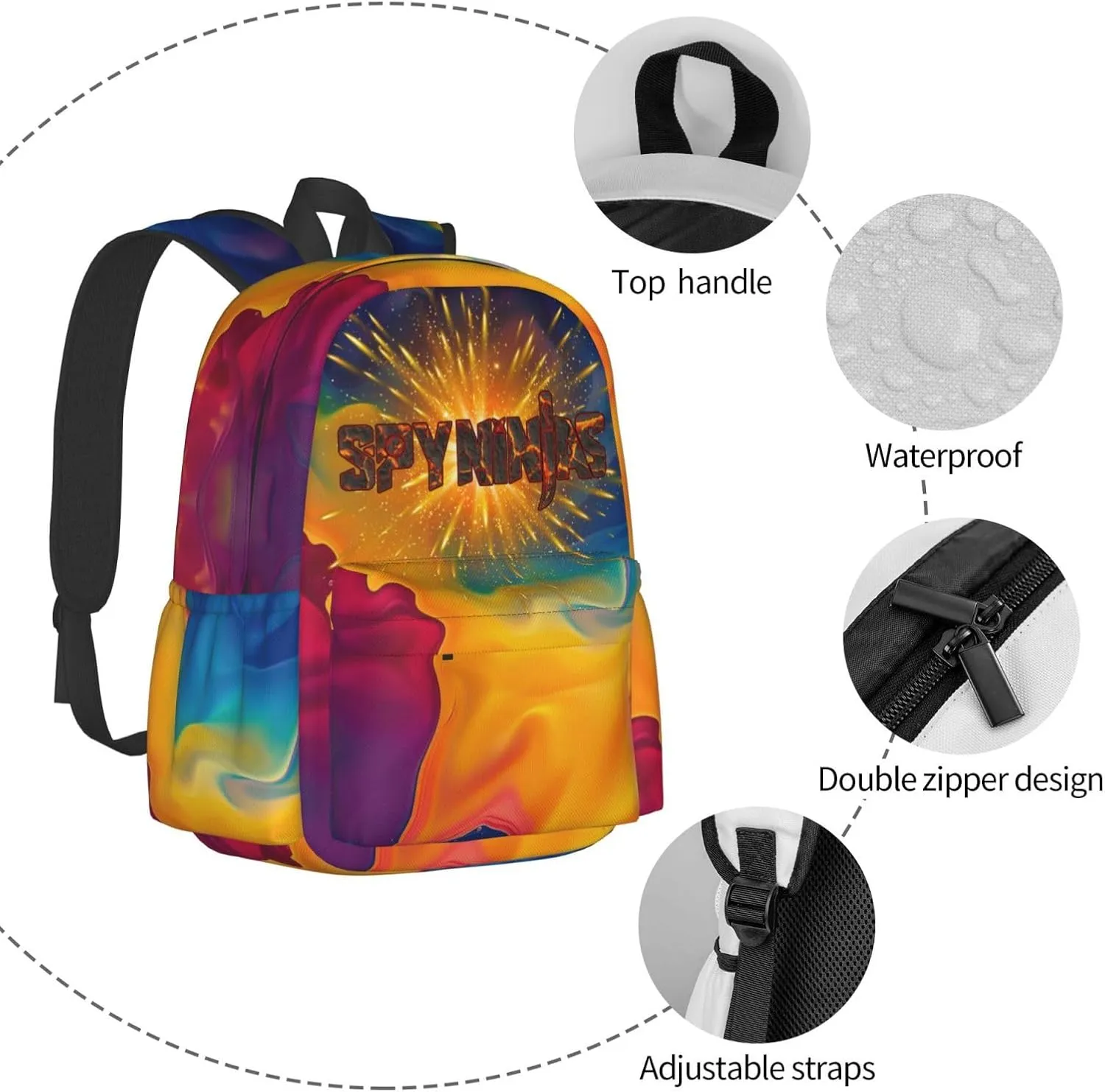 Lightweight Classic Large Capacity Backpack Multifunctional Daypack For Adult Outdoor Recreation