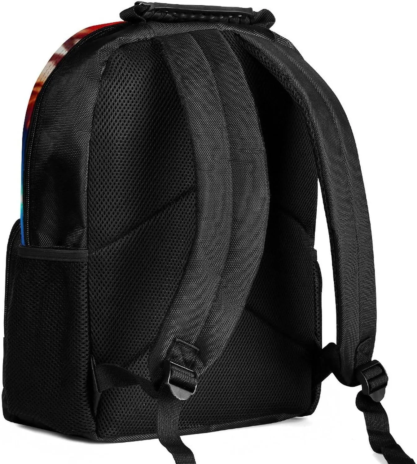 Lightweight Daypack Backpack for Sports Travel Running - Large Capacity Multipurpose Anti-Theft Bookbag, Space Tiger Psychedelic Blue Fire Art Laptop Backpack Daypack