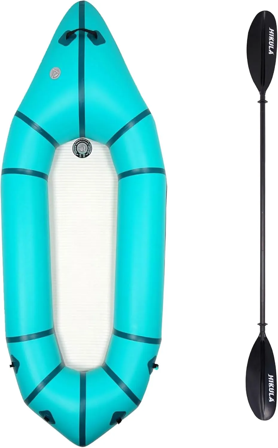 Lightweight Packraft PVC - Inflatable Kayak with Drop Sitch and 220-240cm/86-94'' 3 Piece Paddle