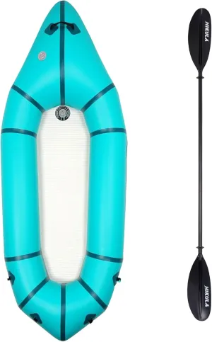 Lightweight Packraft PVC - Inflatable Kayak with Drop Sitch and 220-240cm/86-94'' 3 Piece Paddle