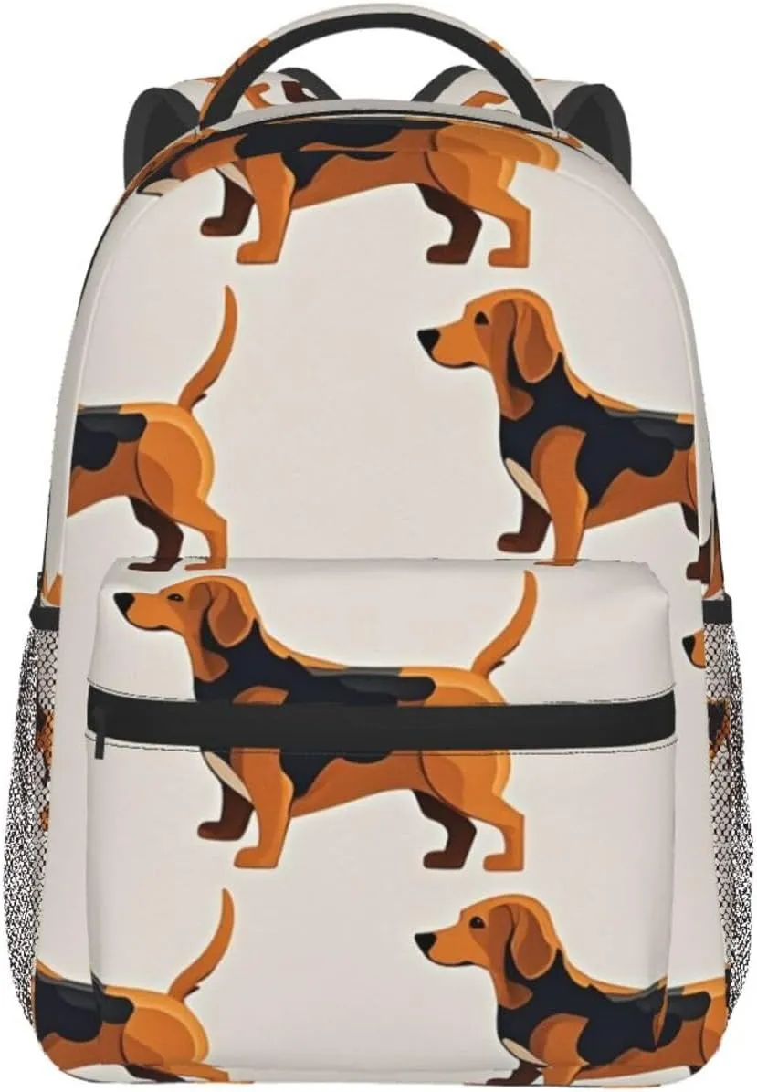 Lightweight Rucksack for Sports Travel Running - Big Capacity Multipurpose Anti-Theft Bookbag, Dog Lovers Art Travel and Sport Backpack Rucksack