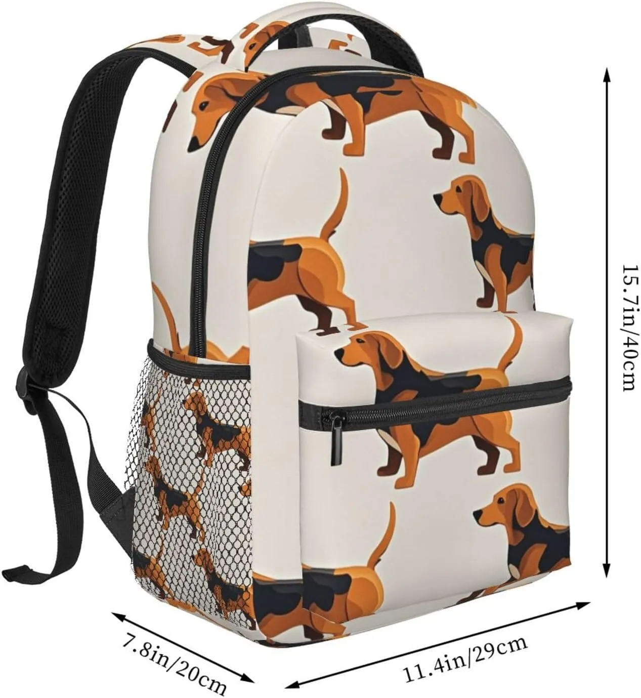 Lightweight Rucksack for Sports Travel Running - Big Capacity Multipurpose Anti-Theft Bookbag, Dog Lovers Art Travel and Sport Backpack Rucksack