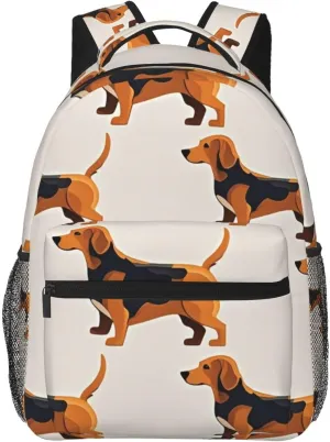 Lightweight Rucksack for Sports Travel Running - Big Capacity Multipurpose Anti-Theft Bookbag, Dog Lovers Art Travel and Sport Backpack Rucksack