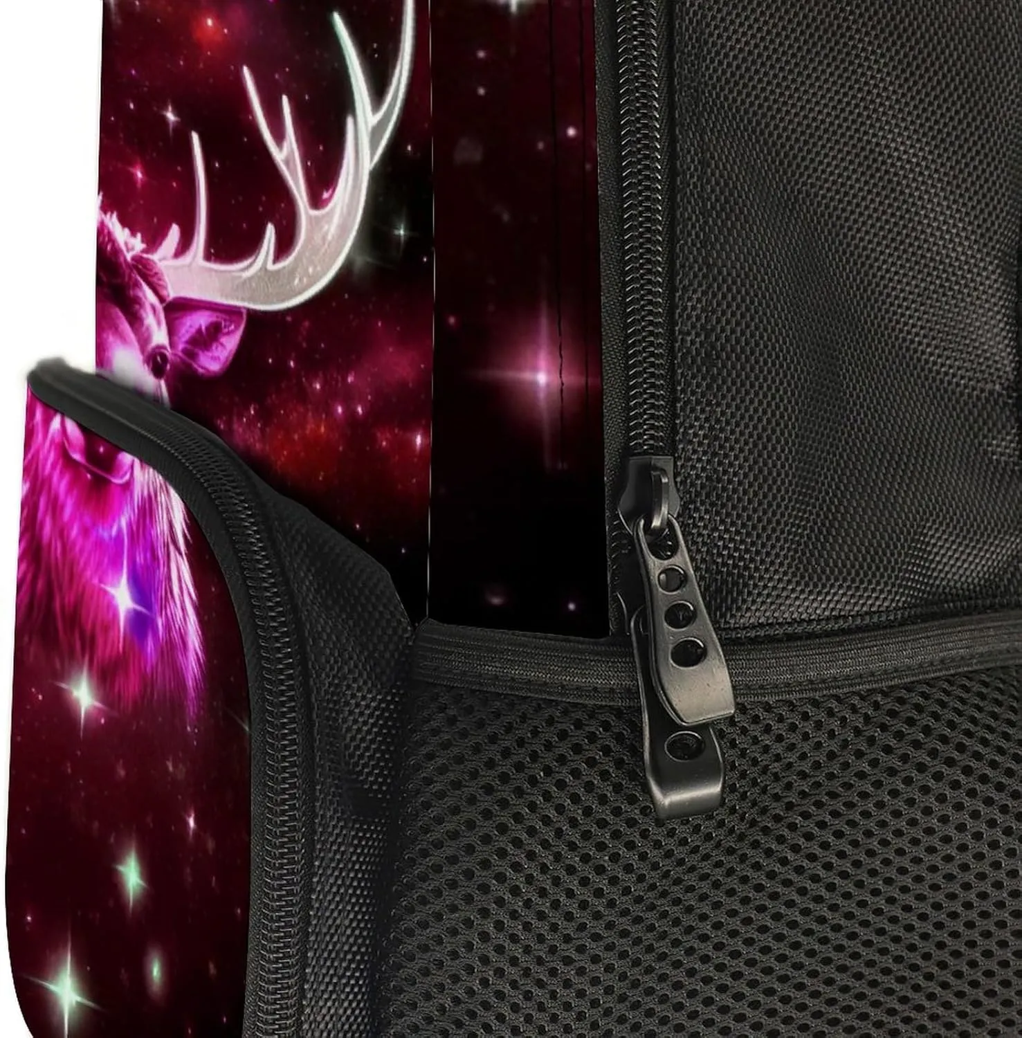 Lightweight Rucksacks for Camping Picnic Walking Cycling - Large Capacity Multipurpose Anti-Theft Carry On Bag, Galaxy Starry Sky Christmas Elk Moose Art Travel Hiking & Camping Rucksack