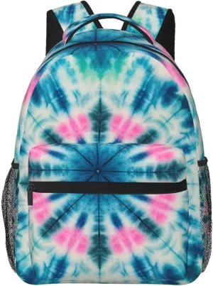 Lightweight Rucksacks for Camping Picnic Walking Cycling - Large Capacity Multipurpose Anti-Theft Carry On Bag, Tie Dye Art Travel Hiking & Camping Rucksack
