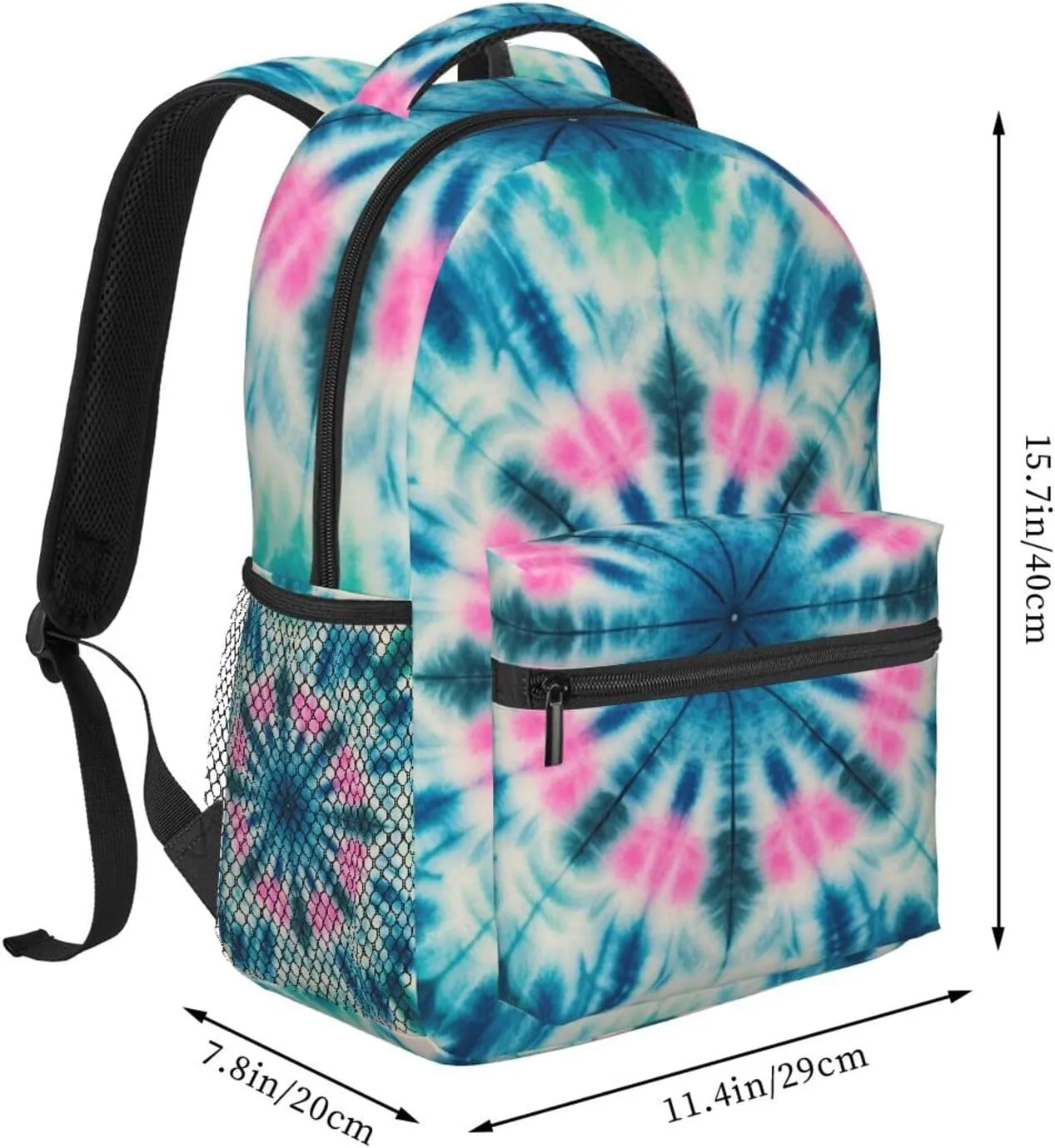 Lightweight Rucksacks for Camping Picnic Walking Cycling - Large Capacity Multipurpose Anti-Theft Carry On Bag, Tie Dye Art Travel Hiking & Camping Rucksack