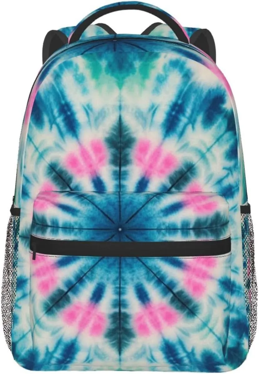 Lightweight Rucksacks for Camping Picnic Walking Cycling - Large Capacity Multipurpose Anti-Theft Carry On Bag, Tie Dye Art Travel Hiking & Camping Rucksack