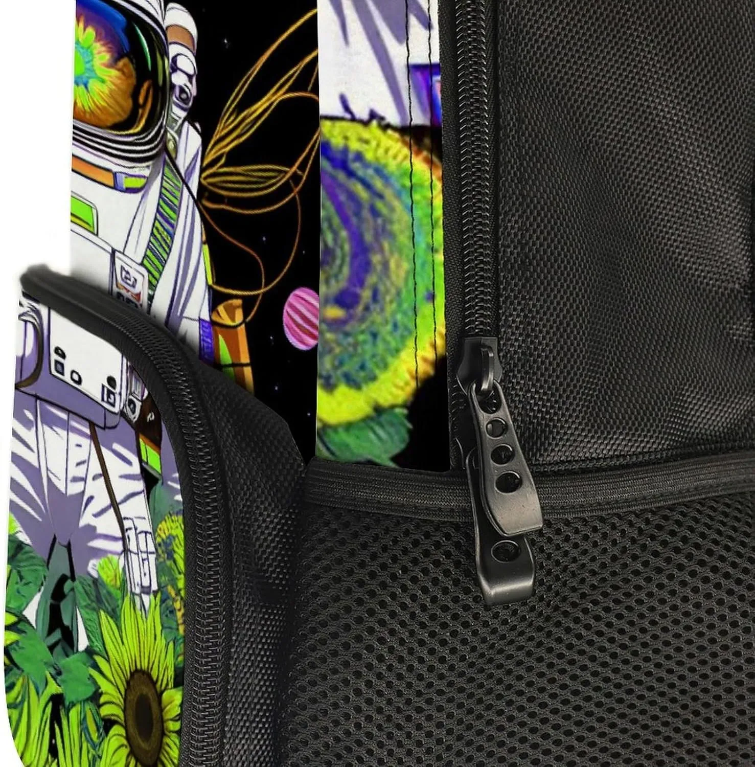 Lightweight Rucksacks for Climbing Outdoors Walking Cycling - Large Capacity Anti-Theft Multipurpose Carry On Bag, Psychedelic Space Astronaut Sunflower Snake Art Camping Outdoor Backpack
