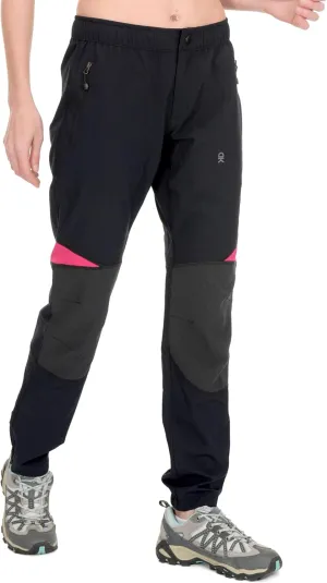 Little Donkey Andy Women's Lightweight Quick Dry Hiking Pants Reinforced Knees UPF 50 for Mountain Climbing Camping Black XL
