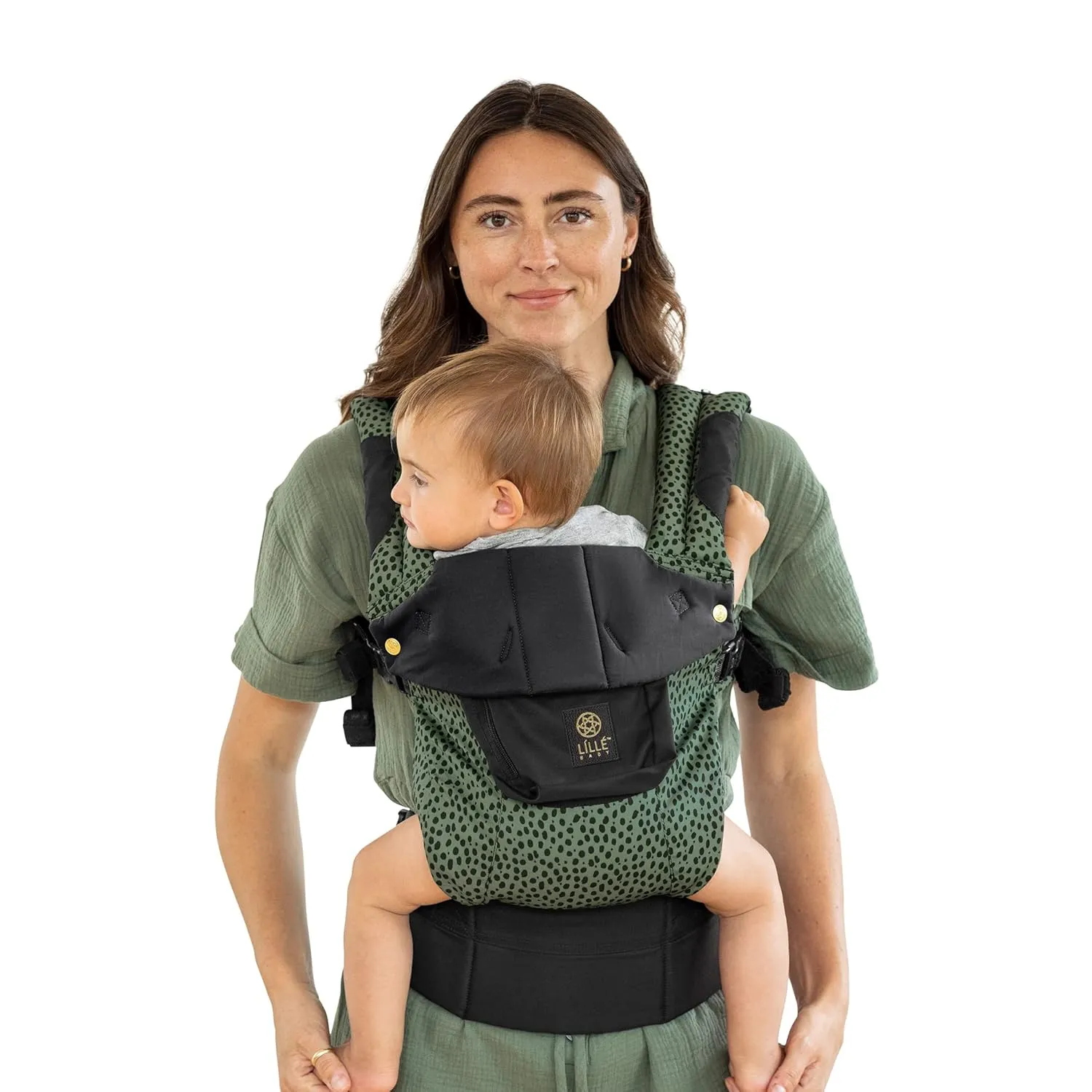 LÍLLÉbaby Complete 6-in-1 Ergonomic Baby Carrier Infant to Toddler with Lumbar Support (7-45 Pounds), 360 Degree Baby Wearing, Inward and Outward Facing (Speckled Succulent)