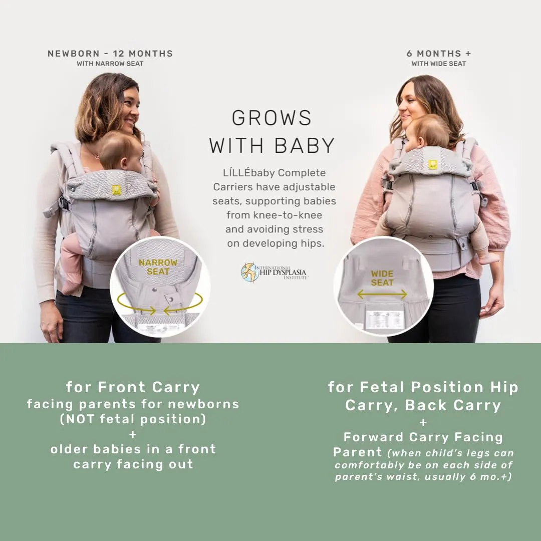 LÍLLÉbaby Complete 6-in-1 Ergonomic Baby Carrier Infant to Toddler with Lumbar Support (7-45 Pounds), 360 Degree Baby Wearing, Inward and Outward Facing (Speckled Succulent)