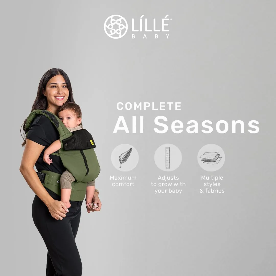 LÍLLÉbaby Complete 6-in-1 Ergonomic Baby Carrier Infant to Toddler with Lumbar Support (7-45 Pounds), 360 Degree Baby Wearing, Inward and Outward Facing (Speckled Succulent)